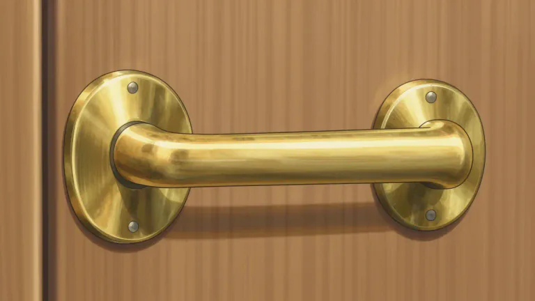 Visual representation of "brass" - A yellow metal made from copper and zinc.