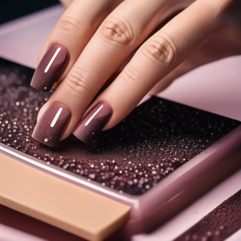 Visual representation of "emery" - A piece of cardboard or metal that is covered with emery powder and used for smoothing and shining the nails.