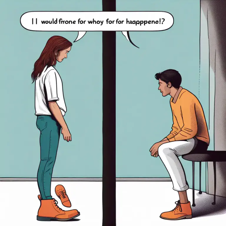 Visual representation of "if I were in your shoes" - To imagine oneself in the situation or position of another person