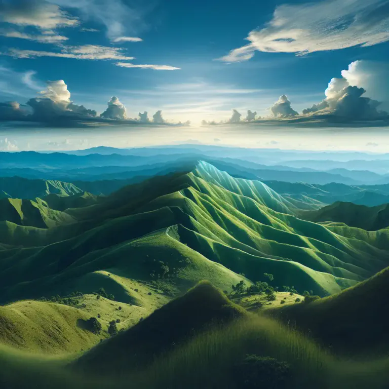 Visual representation of "gradient" - A place where ground levels rise or fall.