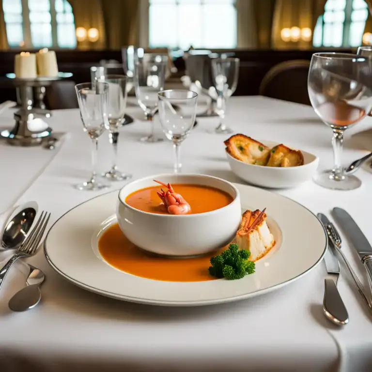 Visual representation of "entree" - A dish served in formal dining before the main course or between two principal courses.