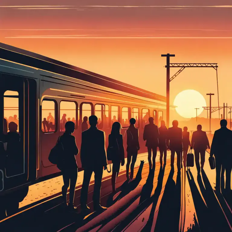 Visual representation of "homeward" - Going towards home or towards a place that is considered home.