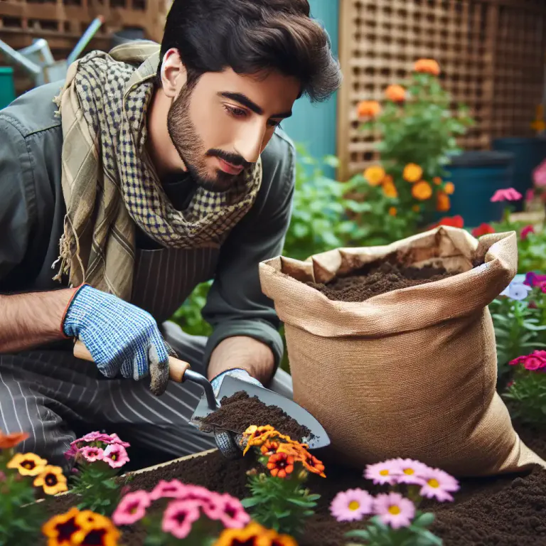 Visual representation of "amend" - Improve the texture or fertility of (soil).