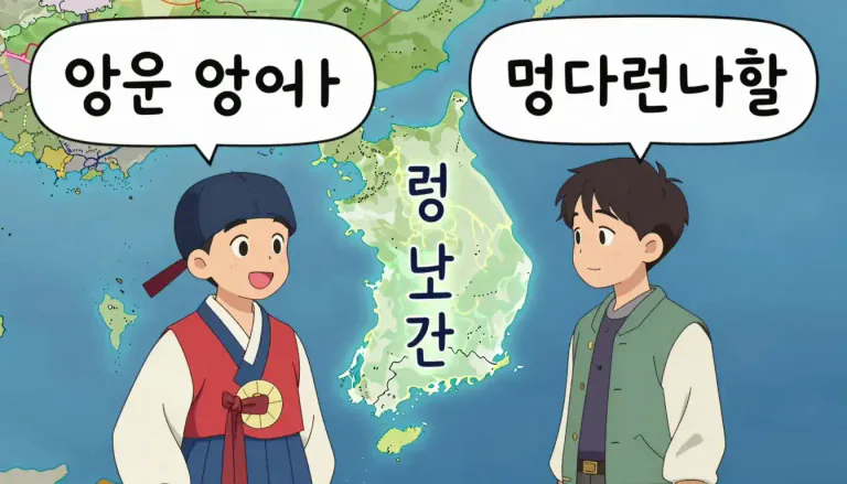 Visual representation of "korean" - The language spoken in both North and South Korea.