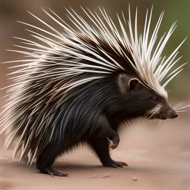 Visual representation of "quill" - A hollow stiff spine on a porcupine or hedgehog, usually with sharp points at one end