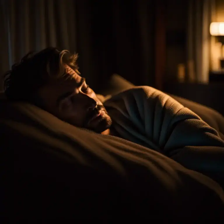 Visual representation of "sleep on" - To literally sleep on a surface or object.