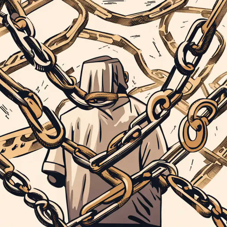 Visual representation of "rope in" - To restrict or limit, especially by preventing from operating freely.