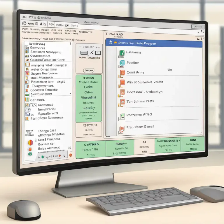 Visual representation of "pager" - A software program that displays information or graphics on a screen.
