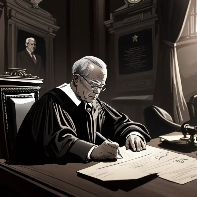 Visual representation of "dissent" - a statement in a judicial opinion disagreeing with the decision of the majority