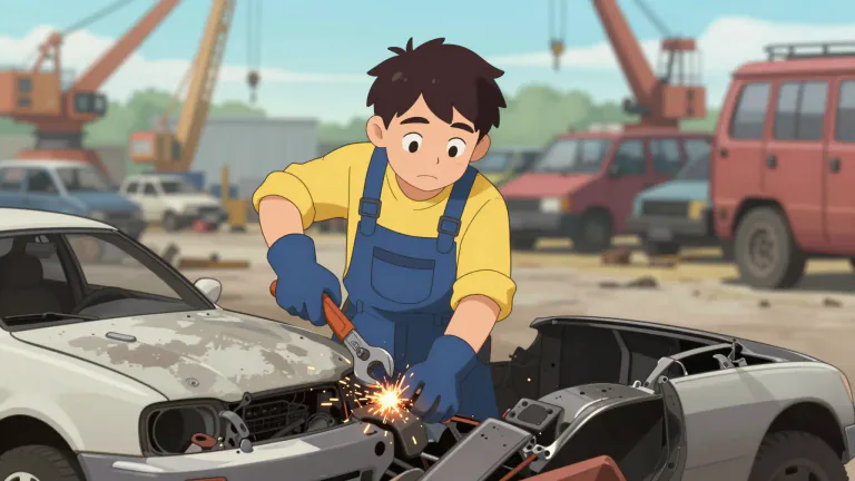 Visual representation of "wrecker" - A person who destroys or dismantles something physically