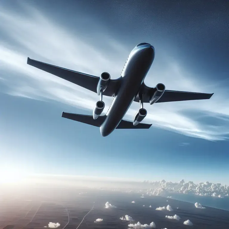 Visual representation of "canard" - An airplane with a small forward wing and a larger wing at the back