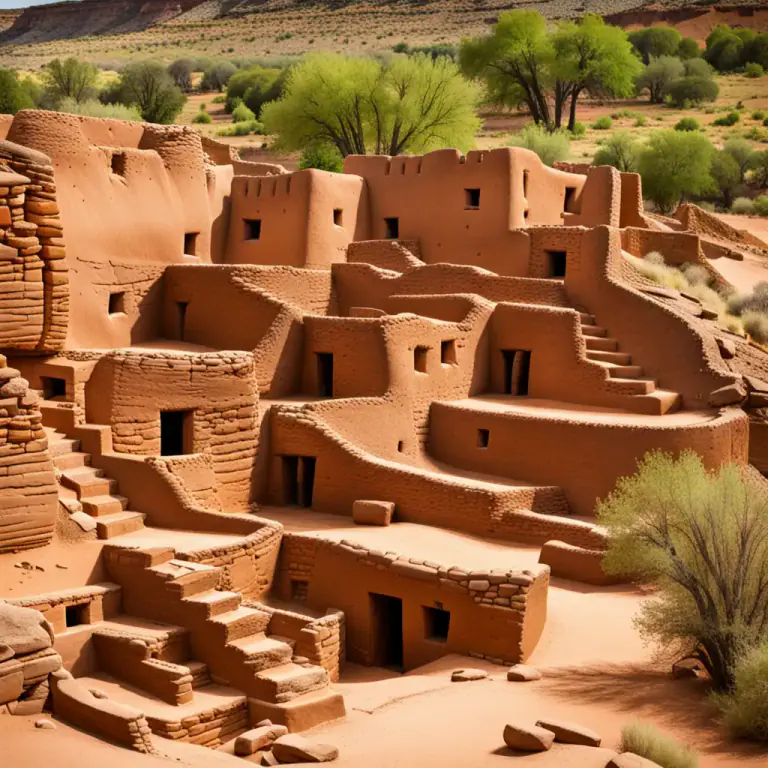 Visual representation of "mesa" - A type of American Indian dwelling