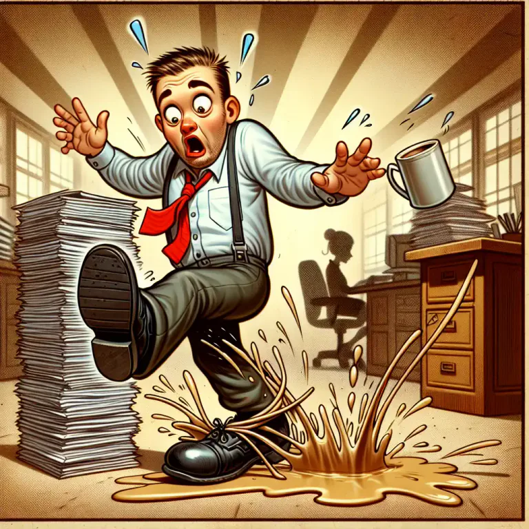 Visual representation of "bungle" - A clumsy or embarrassing mistake.
