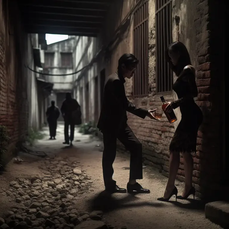 Visual representation of "bootlegging" - To make, sell, or distribute goods illegally, especially alcohol.