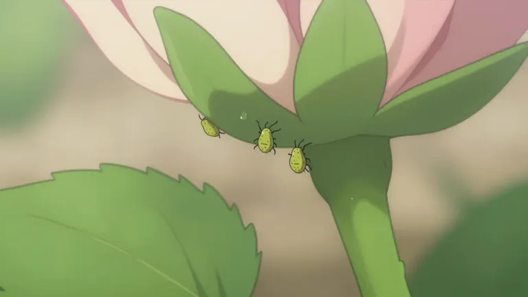 Visual representation of "aphid" - A small bug that feeds on plants