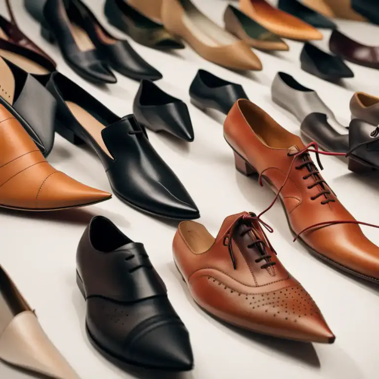 Visual representation of "toe" - The end of a shoe shaped to fit around the toe.