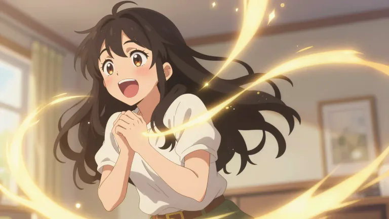 Visual representation of "rapturous" - Showing extreme joy or pleasure.
