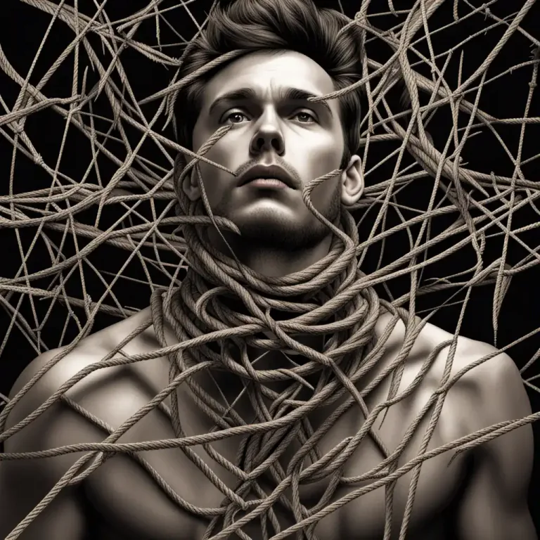Visual representation of "noose" - A difficult or precarious situation, especially one that it's hard to escape from