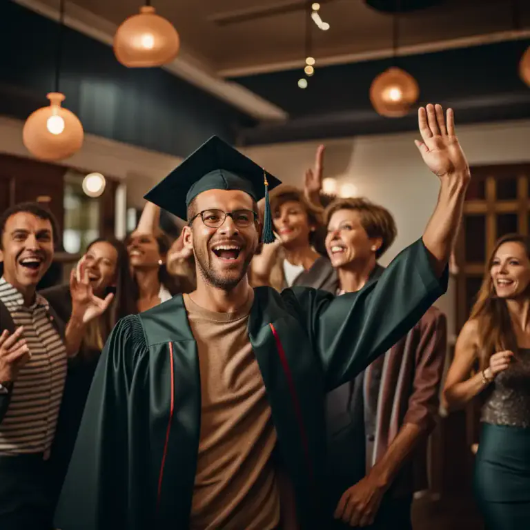 Visual representation of "flourish" - To wave something around to attract the attention of others.
