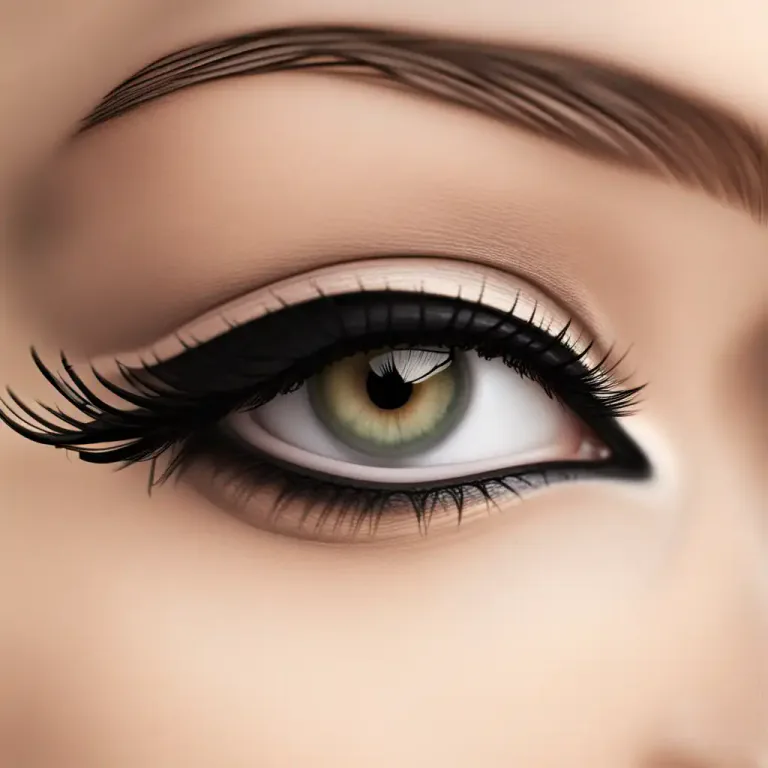 Visual representation of "liner" - A cosmetic applied in a thin line on the eyelids to emphasize the eyes.