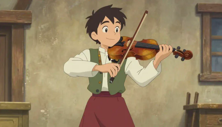 Visual representation of "fiddler" - A person who plays the violin, especially in a traditional or folk music style.