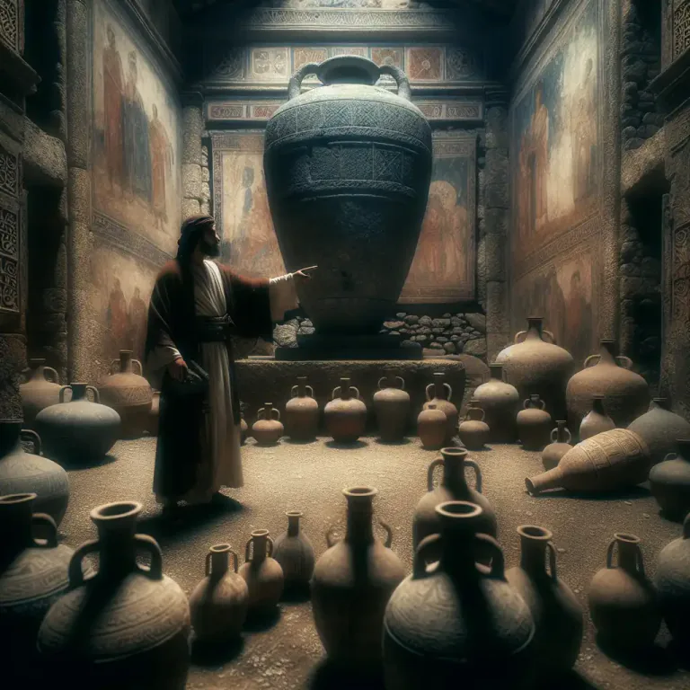 Visual representation of "cistern" - A container for holding liquids used in ancient times