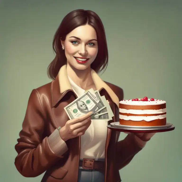 Visual representation of "have your cake and eat it" - To want more than is good or possible; trying to have two desirable things at the same time that are not possible to have together
