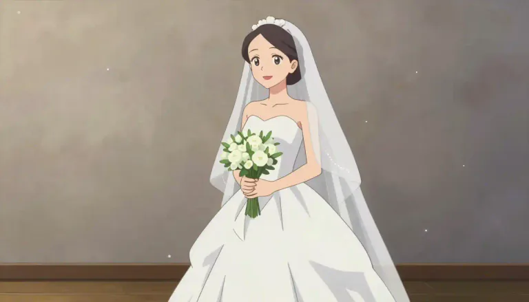 Visual representation of "bride" - A woman who is about to get married or just got married.
