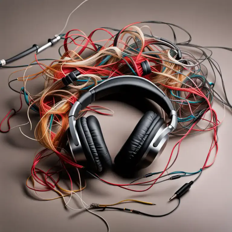 Visual representation of "tangle with" - To get something twisted or mixed up with other things making it difficult to use or manage