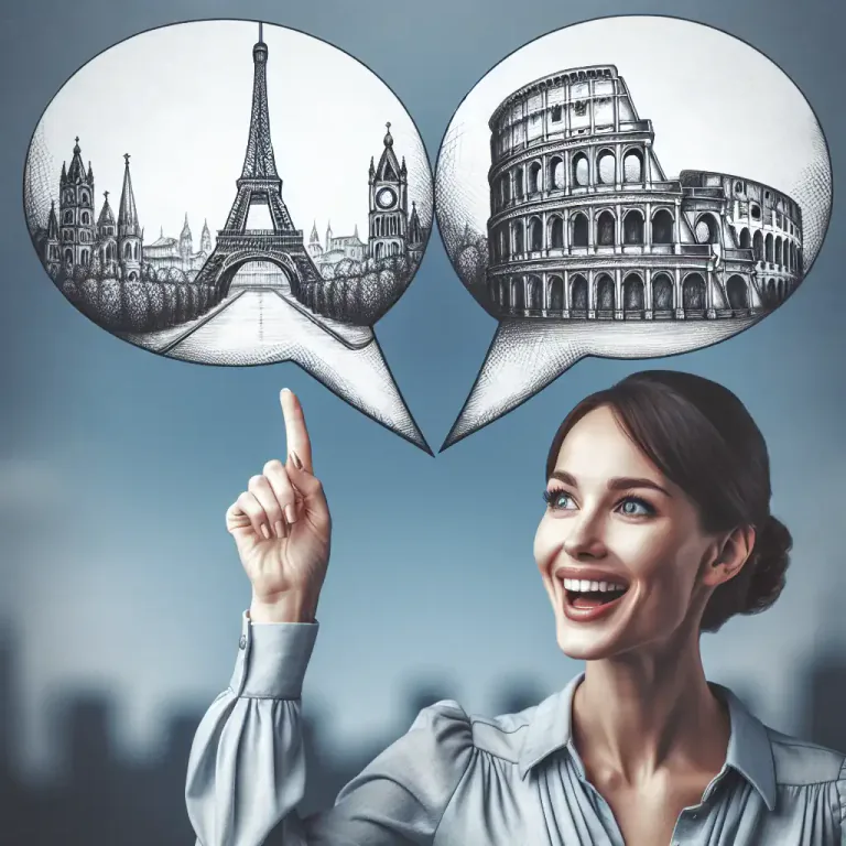 Visual representation of "bilingual" - A person who is fluent in two languages