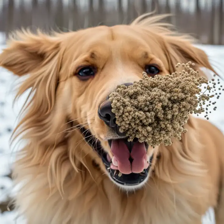 Visual representation of "burr" - A type of seed or dry fruit in which the outer part catches on animal fur for dispersal.