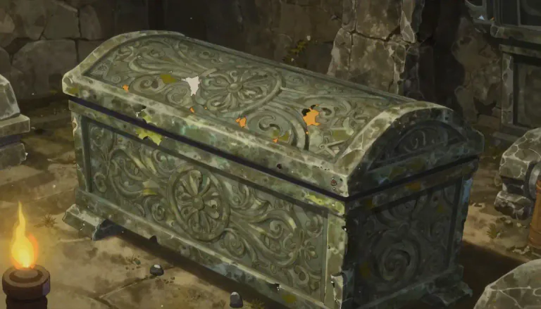Visual representation of "sarcophagus" - A stone container for a dead body, often decorated and usually used in ancient times.