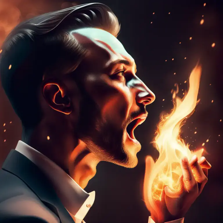 Visual representation of "fierce" - Having a fiery quality or showing boldness