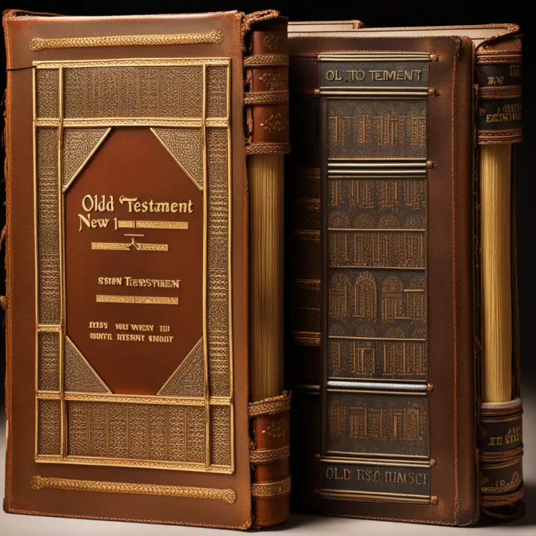 Visual representation of "testament" - The two main parts of the Bible, the Old Testament and the New Testament