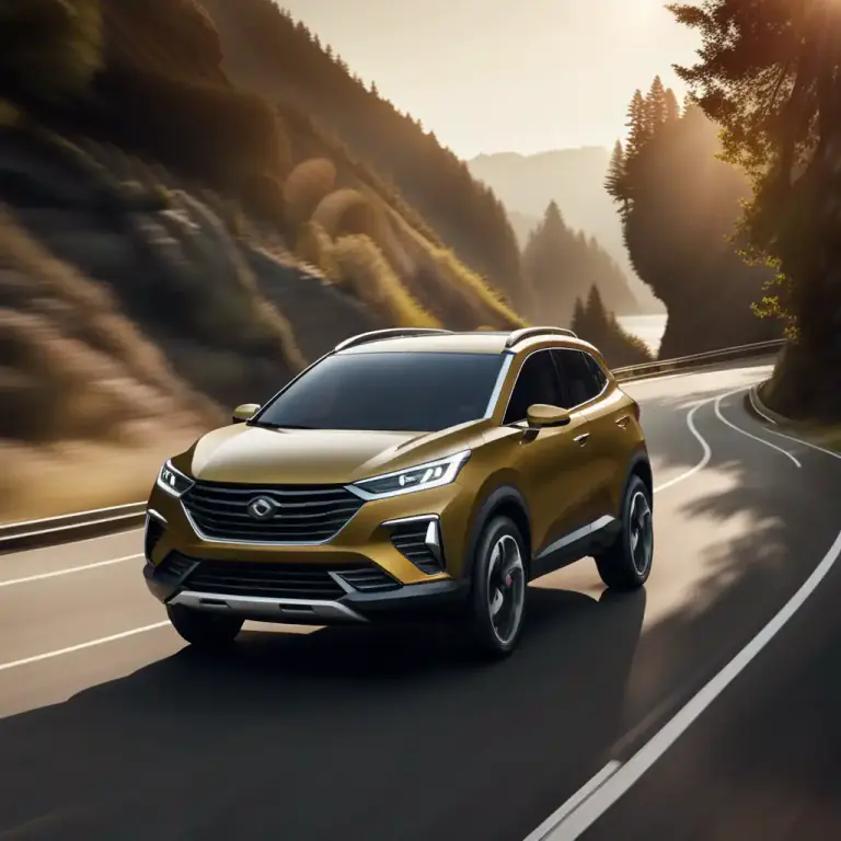 Visual representation of "crossover" - A vehicle that blends features of a sport utility vehicle with those of a passenger vehicle
