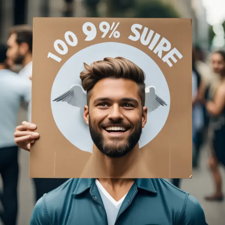 Visual representation of "a/one hundred per cent" - Completely or absolutely.