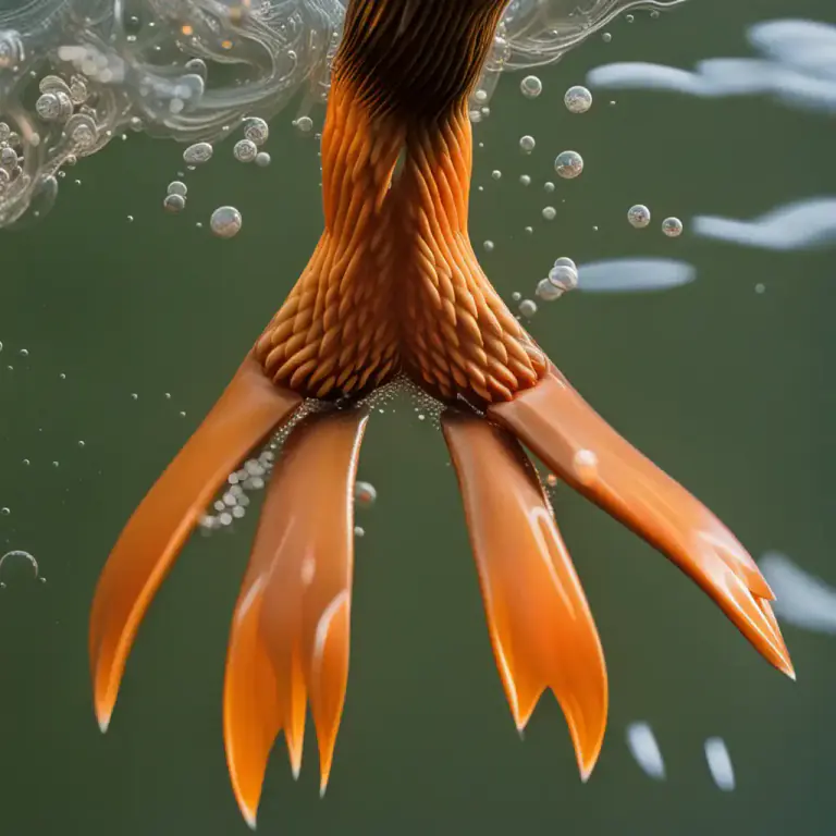 Visual representation of "web" - The skin between the fingers or toes of some animals
