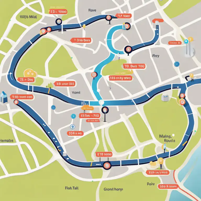 Visual representation of "circuit" - A regular journey or route involving a round trip.