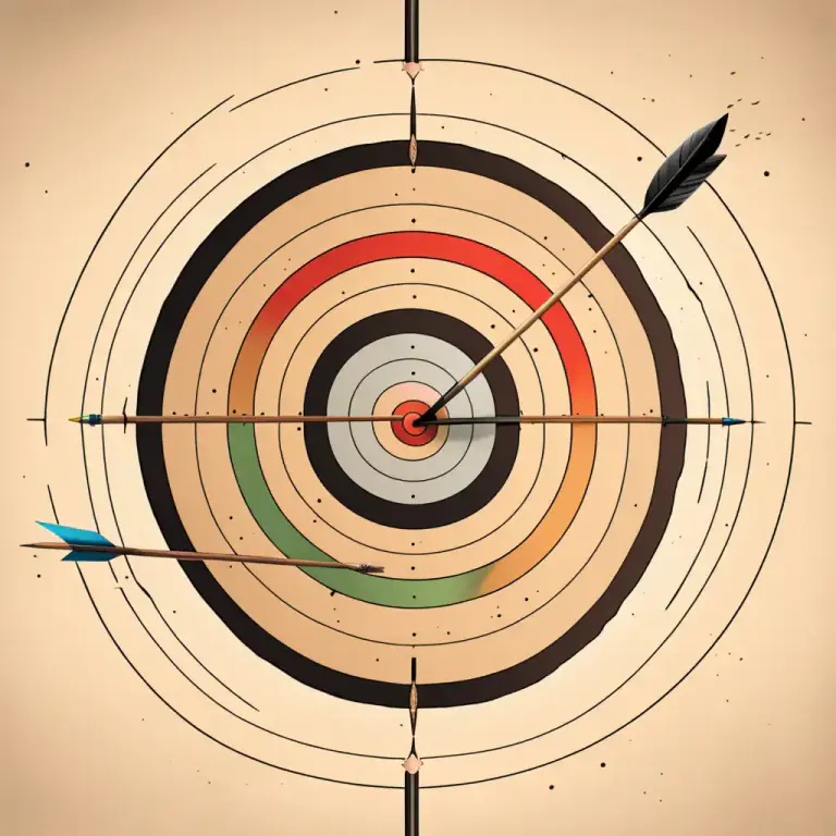 Visual representation of "target" - A circular or other mark aimed at in sports or games