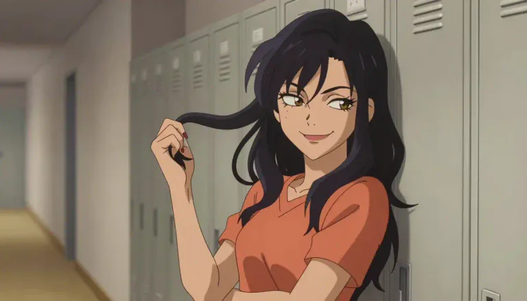 Visual representation of "minx" - A girl or young woman who is sly and flirtatious