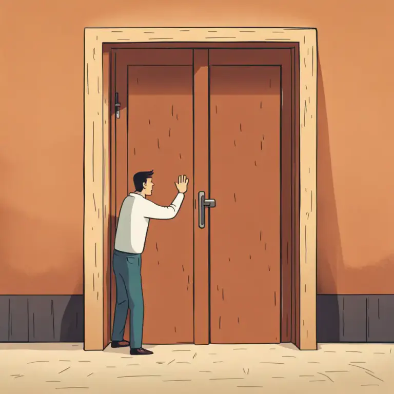 Visual representation of "not take no for an answer" - To persist or continue until the desired outcome is achieved, despite being initially rejected or refused