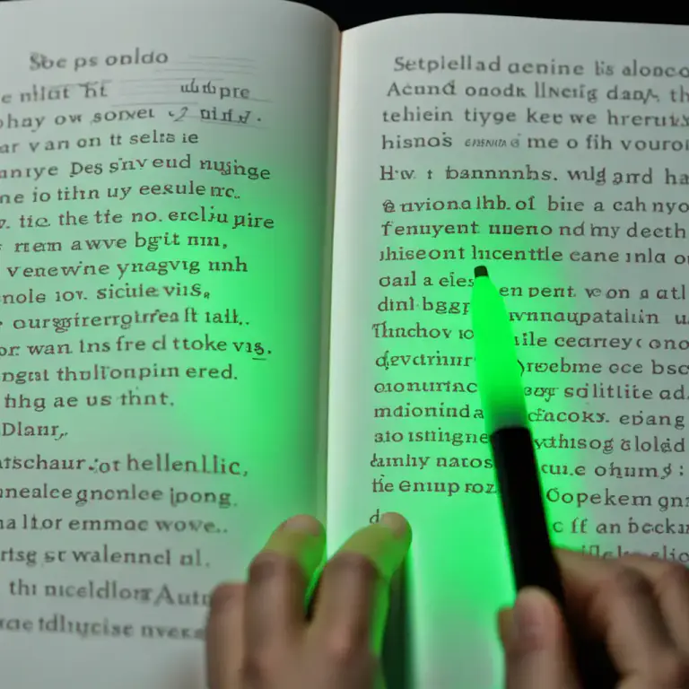 Visual representation of "highlight" - To mark with a fluorescent pen