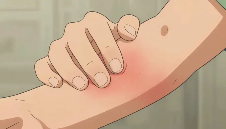 Visual representation of "itch" - Feeling or causing a prickly or irritating sensation on your skin