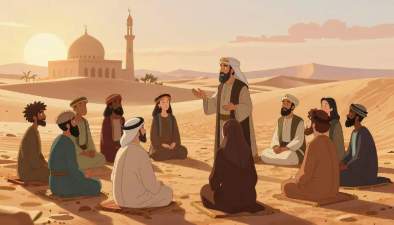 Visual representation of "islam" - A major world religion founded in Arabia in the 7th century, based on the teachings of Muhammad, recorded in the Quran.