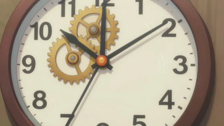 Visual representation of "tick" - A tiny, fast sound, like a small clock.