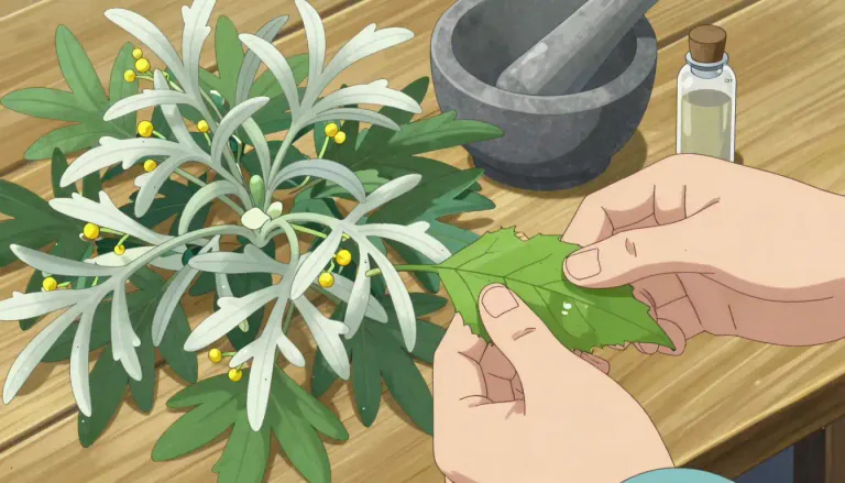 Visual representation of "wormwood" - A plant that has a bitter taste and is used in medicines