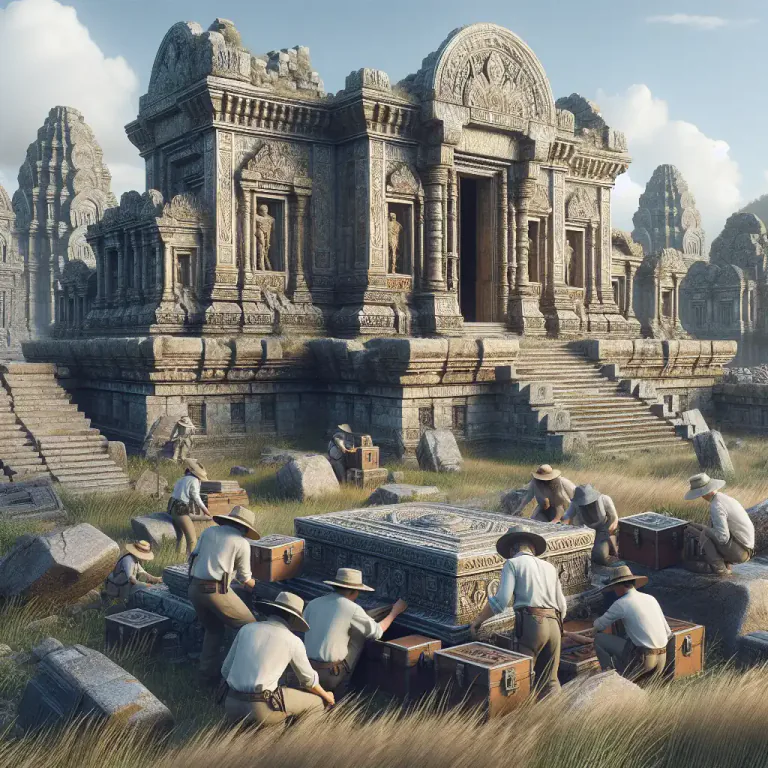 Visual representation of "necropolis" - An ancient city or area where dead people were buried.