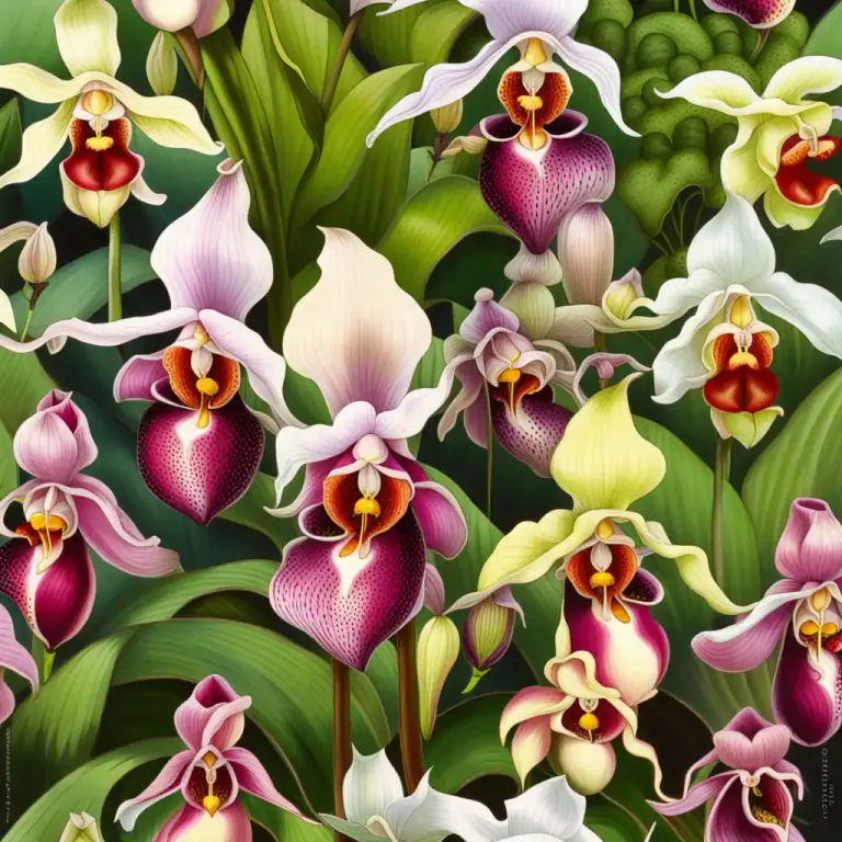 Visual representation of "slipper" - A type of orchid known as lady's slipper