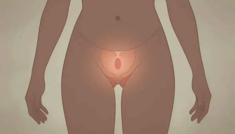 Visual representation of "clitoris" - Part of a female's sexual organs. It feels good when touched.