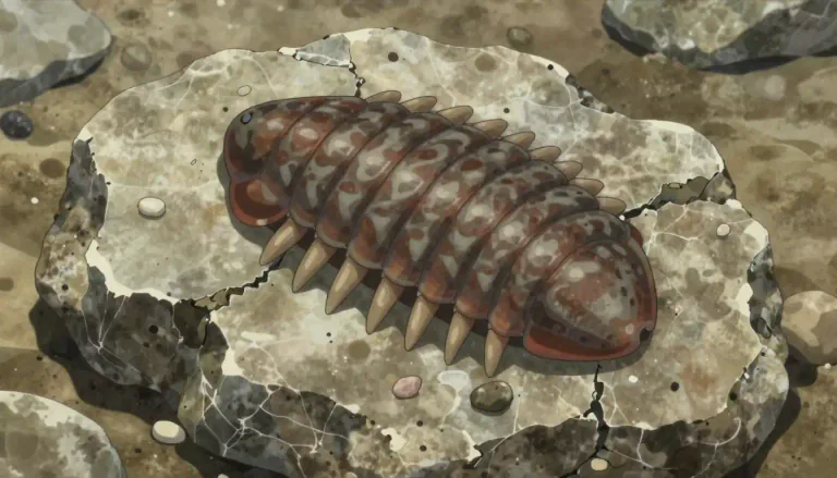 Visual representation of "trilobite" - a type of extinct marine creature found as a fossil, which lived millions of years ago